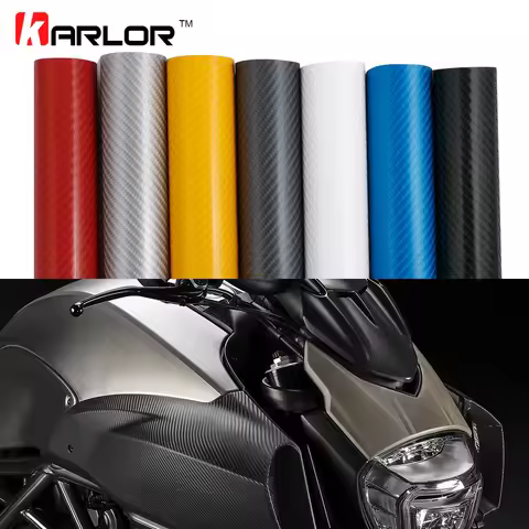 10x152cm 4D Carbon Fiber Vinyl Wrapping Film Motorcycle Stickers Accessories For Yamaha r3 fz6 mt 07