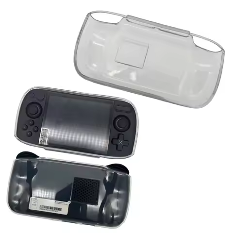 TPU Protective Case for AYANEO Pocket AIR Mini Handheld Gaming Console Cover Transparent Black Trans