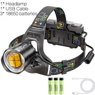 High Powerful XHP70/90 Led Headlamp USB Rechargeable Zoom Headlight Waterproof Outdoor Hunting Flash