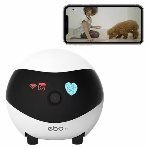 EBO SE Smart Home Robot Companion with Security Camera 1080P HD Audio Family Monitor for Surveillanc