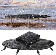 Syhood 10 Ft Winter Trampoline Cover, Round Trampoline Cover Rain Snow Sun Shade Protection Cover, Rainproof UV Resistant Wear Resistant Gravity Trampoline Cover