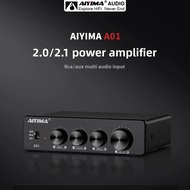 AIYIMA A01 Stereo Amplifier 2.0Channel HiFi Class D Integrated Amp Home Speaker Bass Treble Control