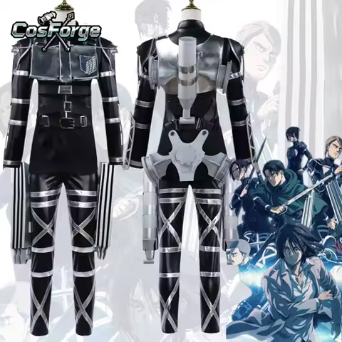 Aot Cosplay Anime Attack on Titan The Final Season 4 Team Uniform Eren Levi Cosplay Costumes Harness