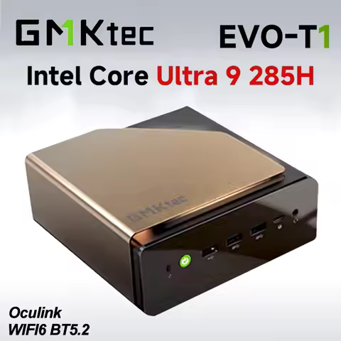 GMKtec EVO-T1 AI Mini PC Intel Core Ultra 9 285H 2*DDR5 3*M.2 SSD Desktop Supercomputing Center Buil