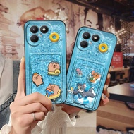 Back Cover TPU Phone Case For Tecno Pova7 4G/LJ6/Pova7 Neo Fashion Design Card sleeve Anti-knock Sho