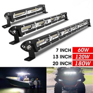 7" 13" 20" Inch Ultra Slim 12V 24V LED Work Light Bar for 4x4 Car Truck ATV Motorcycle Off Road Spot Flood Combo Beam Driving Fog Light