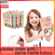 SV 4 Books of Children's Magic Books,  3D Calligraphy Copybooks, English Number Lettering Magic  Cop