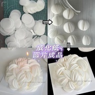 Edible Wafer Paper Disc Goddess Birthday Cake Decoration Glutinous Rice Paper Ball Wafer Rose NM05