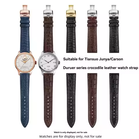 19 20mm Replacement Alligator Leather Strap for Tissot 1853 Le Locle T-Classic Carson Chemin des Tou