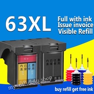 hp 63 ink hp 63xl hp63xl black hp63 hp 63 xl refillable ink cartridge Compatible for 1110  1111 1112