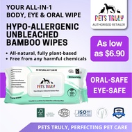 [As low as $6.90] Pets Truly Hypo-Allergenic Unbleached Bamboo Pet Wipes (80s)