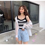 KEMEJA Ami Collection - Women's Transparent Summer Shirt/Shirt/Basic Shirt/Long Sleeve Shirt/Shirt