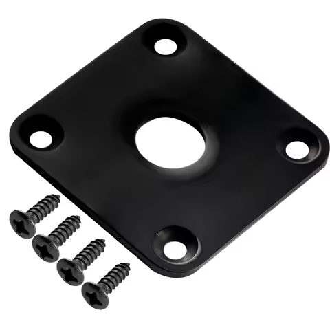 Musiclily Pro Steel Flat Bottom Square Jack Plate for Epiphone USA Les Paul Style Electric Guitar