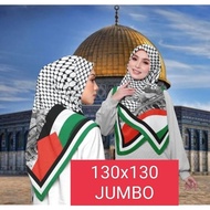 Terlaris Hijab jilbab kerudung segiempat 130X130 jumbo voal motif