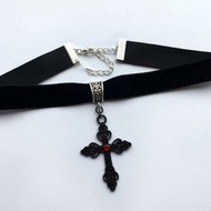 Foreign Trade Gothic Cross Black Velvet Necklace Gothic Collar Gothic Collar