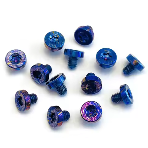 CNC 2 Sizes Timascus Damascus Titanium Alloy Knife M2.5 Screws T8 Torx Button Head Nail Rivet Fasten