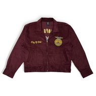 Corduroy Work Jacket (Boxy fit), Flagofskull Official -Maroon (FFA Jacket)