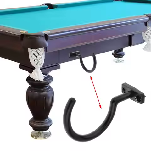 Snooker Pool Billiard Cue Hook with Mounting Screws Bridge Stick Pool Table Rack for Indoor Games Bi