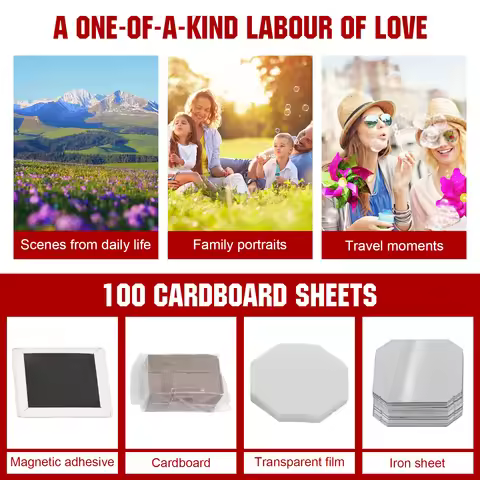 50x50mm Square Magnet Button Maker Press Machine with 100 Sets Materials Metal Pin Maker Machine for