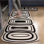 Modern Kitchen Rug Set 40x60+40x120cm Oil-Proof Washable Non-Slip Floor Pad 2pcs