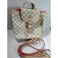 Genuine leather mini backpack