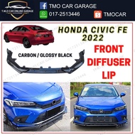 Honda Civic FE 11TH 2022 Front Bumper Diffuser Lip Front Lip Front Skirting Black Carbon