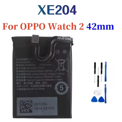 XE204 Battery 360mAh For OPPO Watch2 watch 2 OW20W2 42mm Batteries akku + Free Tools