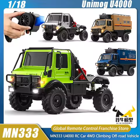 MN333 Unimog U4000 RC Car 1/18 4WD Light Metal Front Electric Remote Control Car Powerful Outdoor Cl