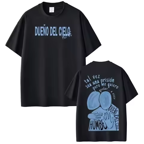 2026 Dueno Del Cielo Tour Singer Humbe Print Tees Men Women Fashion T Shirt Summer Cotton High Quali