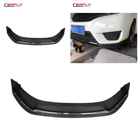 For Honda Fit Jazz GK5 Carbon Fiber Front Chin Lip Bumper Splitter