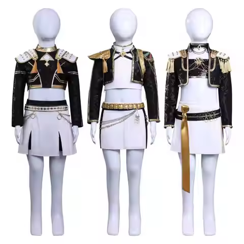 Black Golden Performance Costume KPop Demon Hunters Huntrix Rumi Zoey Mira Cosplay Costume For Hallo