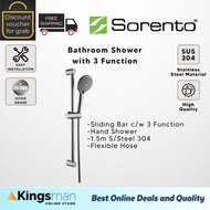 [Kingsman] CABANA Exposed Shower Set Bathroom Stainless Steel 304 Water Heater Rain Shower Wall Hand