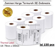 label thermal 76x100 | 78x100 | 80x100 stiker pengiriman online shop - 78x100 1  150pc