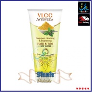 VLCC AYURVEDA Face Wash 100ml CHANDAN & KESAR / HALDI & CHANDAN / DOUBLE NEEM / HALDI & TULSI