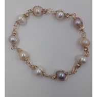 gelang mutiara asli size 8-9mm