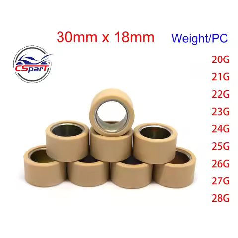 30X18 Variator Roller Weight Slider 22G ~ 28G For CFMOTO X5 X6 X8 CF500 Suzuki Kingquad Arctic Cat 1