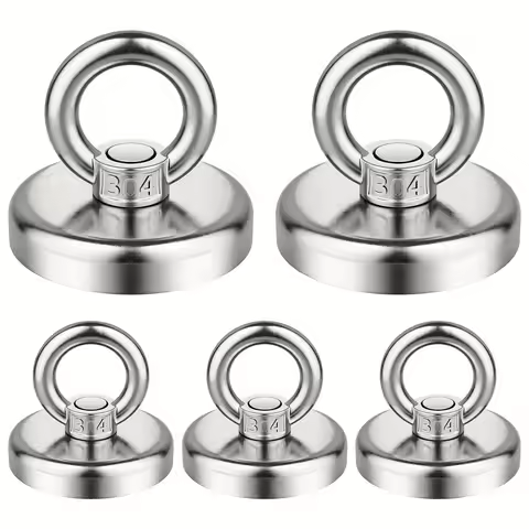 Magnetic Hooks, 60 lbs(27 KG) Pulling Force Rare Earth Magnetic Hooks with Countersunk Hole Eyebolt 