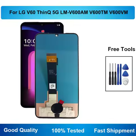 For LG V60 ThinQ 5G UW V600 V605N V600VM V600TM V600QM5 LCD Display Touch Screen Digitizer Assembly 