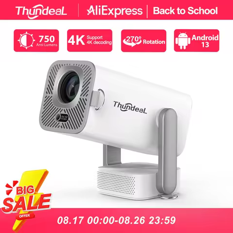 ThundeaL HD Mini Projector 1080P 2K 4K Video LED Projector TD80W Pro WIFI Android Projector TD80Pro 