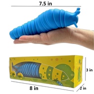 Fidget Slug Articulating Stim Toy,3D Printed Articulated Sticky Stretch Slug Fidget Toy,Sensory Toys