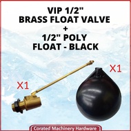 [CORATED] VIP 1/2 Brass Float Valve With 1/2" Poly Float