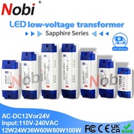 Nobi 12W 24W 36W 60W LED Driver Transformer 110-240VAC To DC12V/24V 100W Switching Power Supply For Lights Strips G4 MR11