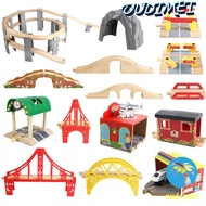 OUDIMEI Wooden Track Railway Toys Train Model Wooden Track Accessories Track Connector Toys Assemble