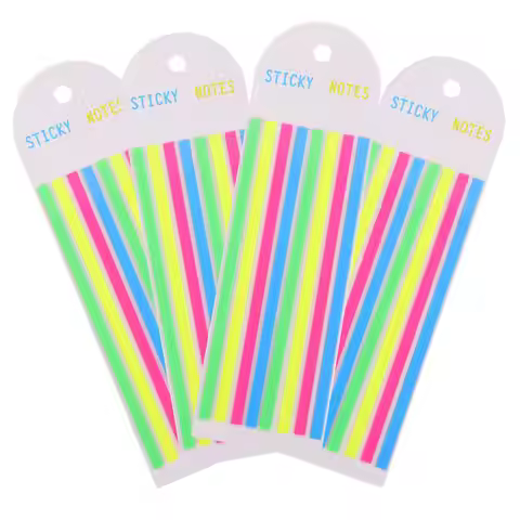 4 Books Transparent Colorful Highlighter Strips Practical Office School Use Visual Tracking Gift Boo
