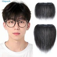 EPOCH 100% Human Hair Bangs, 10/15cm High Forehead Real Hair Bang Cover, Hair Accessories Fringe Ext