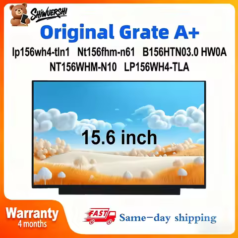 Original NEW A+ 15.6" Laptop Lcd Screen Panel LP156WH4 TLN1 NT156FHM N61 B156HTN03.0 HW0A NT156WHM N