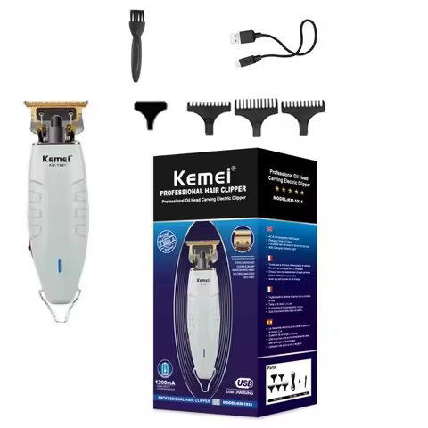 KM-1931 Kemei Professional Electric Barber Shears Men's Stainless Steel Hair Clipper Shaving