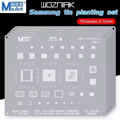 MaAnt Stencil For Samsung CPU IC Stencil Set For A10 A70 A51 Note 10 S10 S9 Exynos7870 7904 9610 Reb