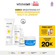 Whitelab 4pcs Brightening Paket Wajah - Facial Wash, Toner, Serum, with Cera-mug Moisturizing Gel Pa