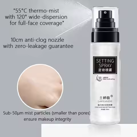 Makeup Fixer Spray Waterproof Sweatproof Long Lasting Oil Control Hydrating Makeup Fixing Setting Sp